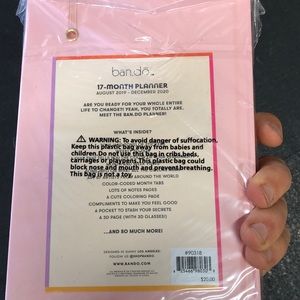 Pink, bando, 17 month planner inspiring quote